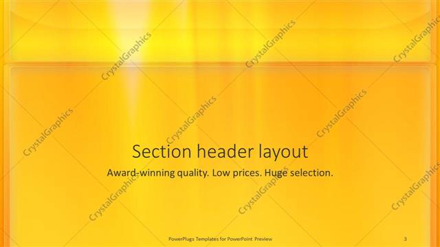 Section Header presentation slide layout
