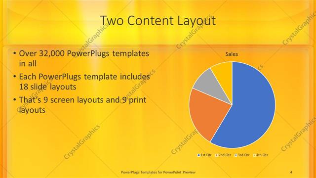 Two Content presentation slide layout