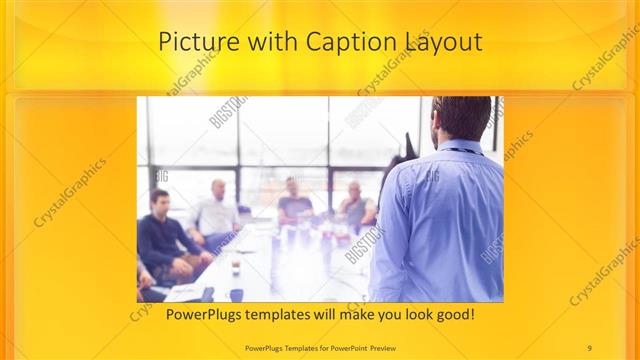 Picture with Caption presentation slide layout