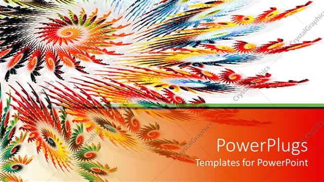  Presentation with rainbow - Abstract spiral made of rainbow colors on white background