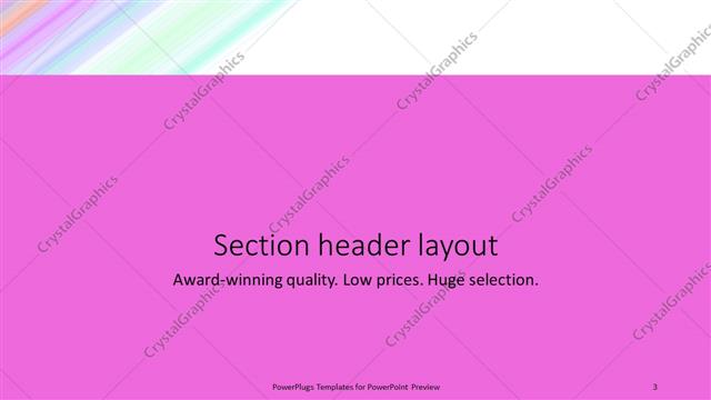 Section Header presentation slide layout