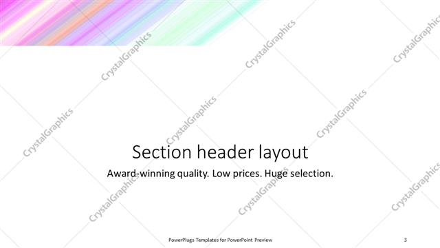 Section Header presentation slide layout