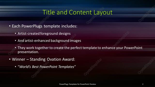 Title and Content presentation slide layout