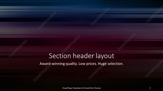 Section Header presentation slide layout