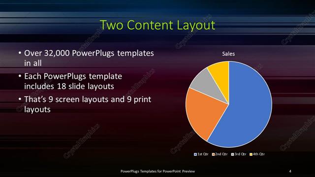Two Content presentation slide layout