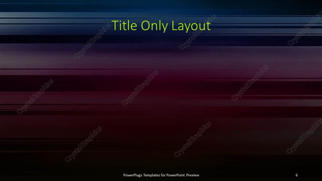 Title Only presentation slide layout