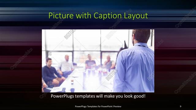 Picture with Caption presentation slide layout