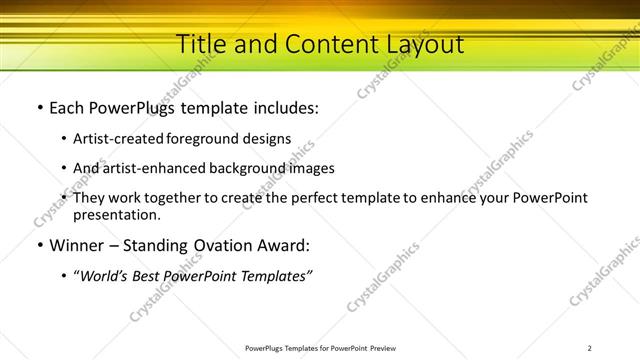 Title and Content presentation slide layout