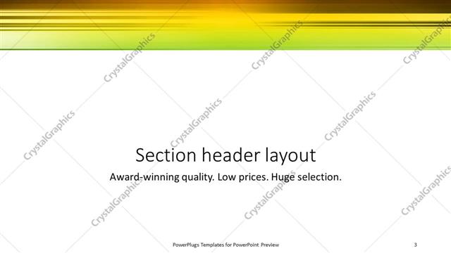 Section Header presentation slide layout