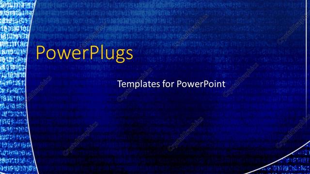  Presentation with abstract swirl - Abstract swirl on lines with white symbols and blue background