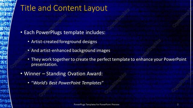 Title and Content presentation slide layout