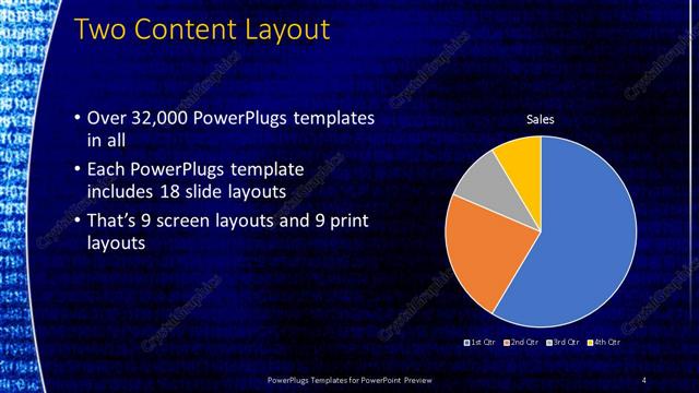 Two Content presentation slide layout