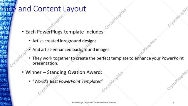 Title and Content presentation slide layout
