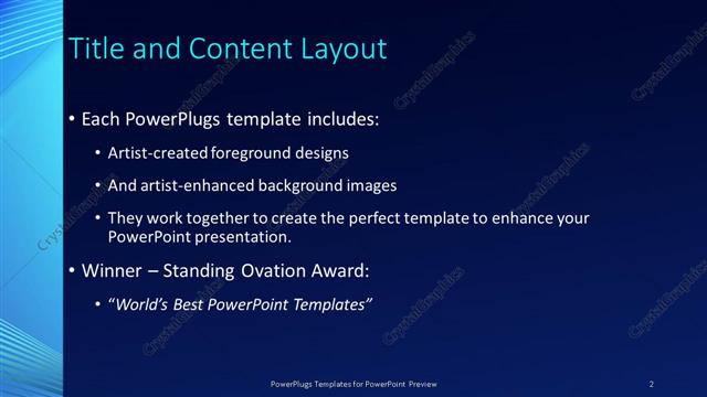 Title and Content presentation slide layout