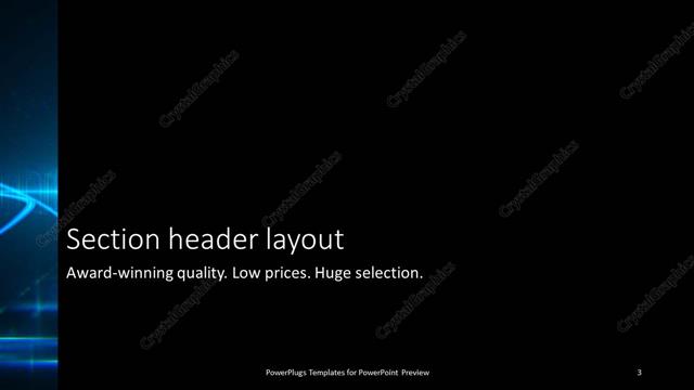 Section Header presentation slide layout