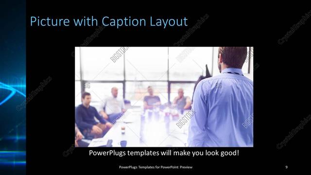 Picture with Caption presentation slide layout