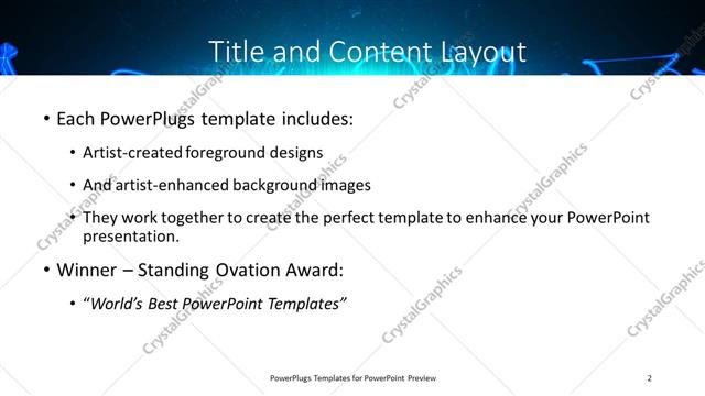 Title and Content presentation slide layout