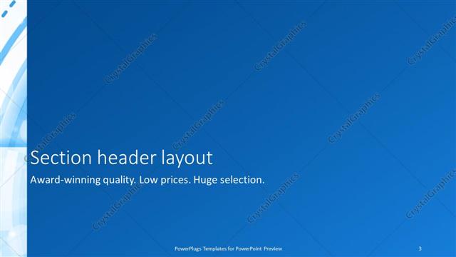 Section Header presentation slide layout