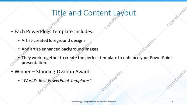 Title and Content presentation slide layout