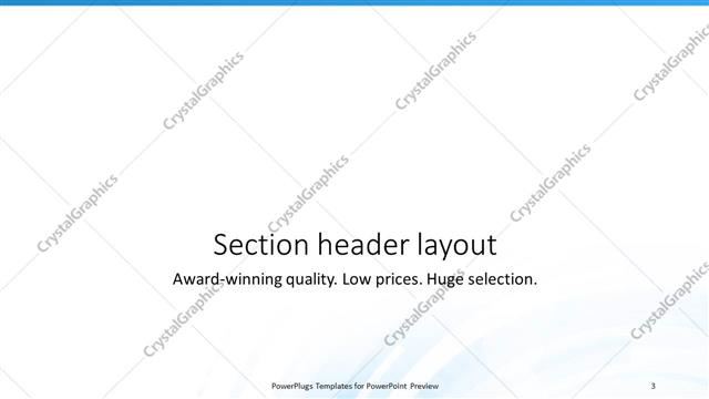 Section Header presentation slide layout