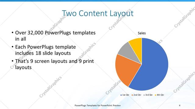 Two Content presentation slide layout