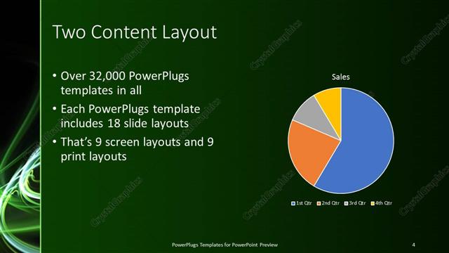 Two Content presentation slide layout