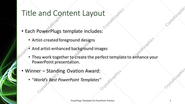 Title and Content presentation slide layout