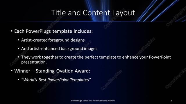 Title and Content presentation slide layout