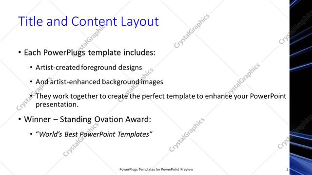 Title and Content presentation slide layout