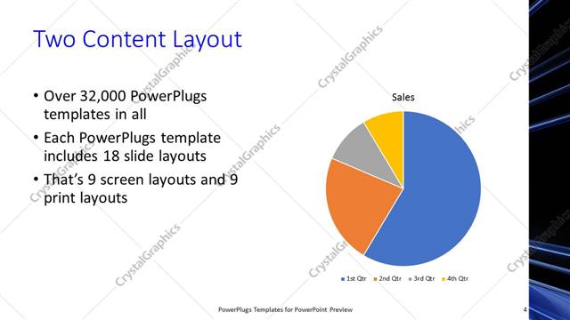 Two Content presentation slide layout