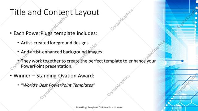 Title and Content presentation slide layout