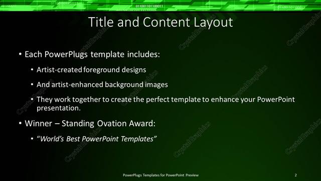 Title and Content presentation slide layout