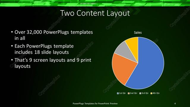 Two Content presentation slide layout