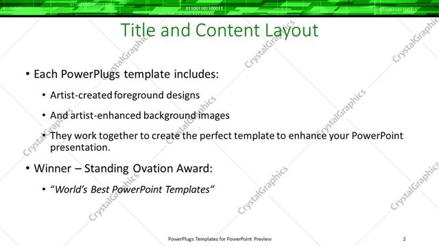 Title and Content presentation slide layout
