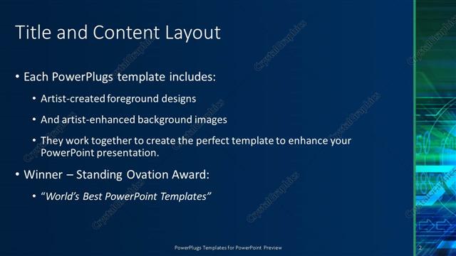 Title and Content presentation slide layout