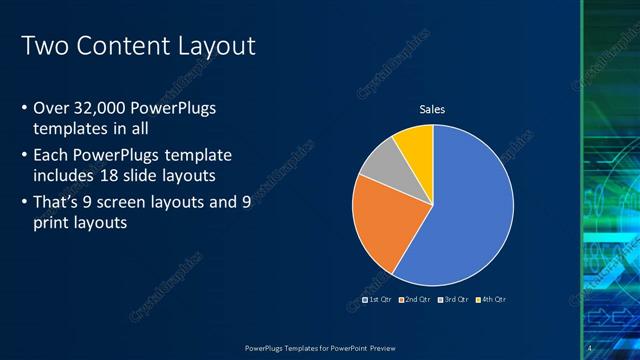 Two Content presentation slide layout
