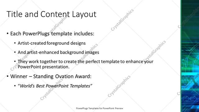Title and Content presentation slide layout