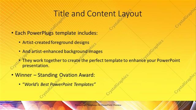 Title and Content presentation slide layout