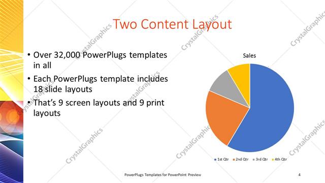 Two Content presentation slide layout