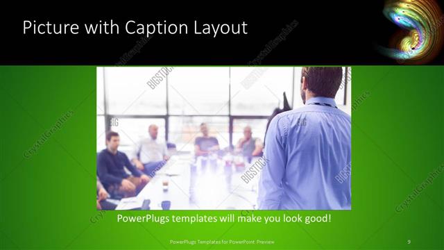 Picture with Caption presentation slide layout