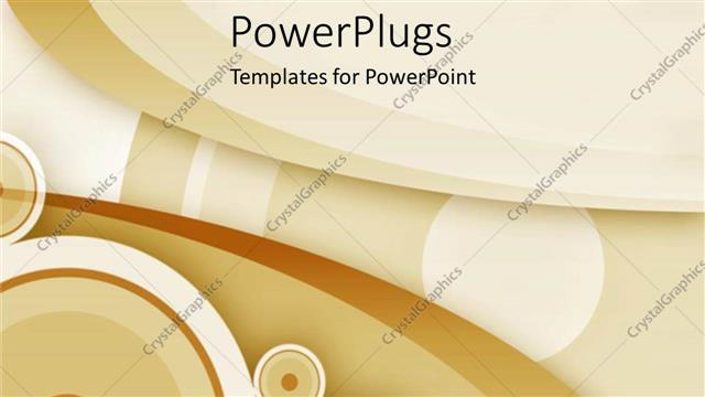  Presentation with abstract circles - Abstract theme with brown concentric circles and waves