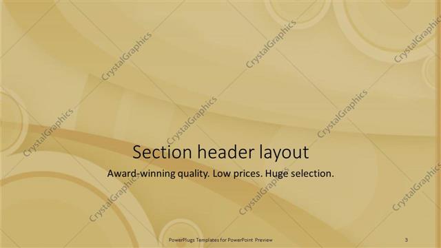 Section Header presentation slide layout