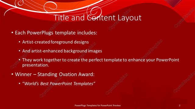 Title and Content presentation slide layout