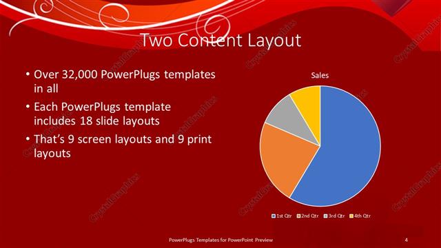 Two Content presentation slide layout