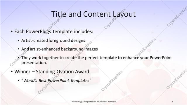 Title and Content presentation slide layout