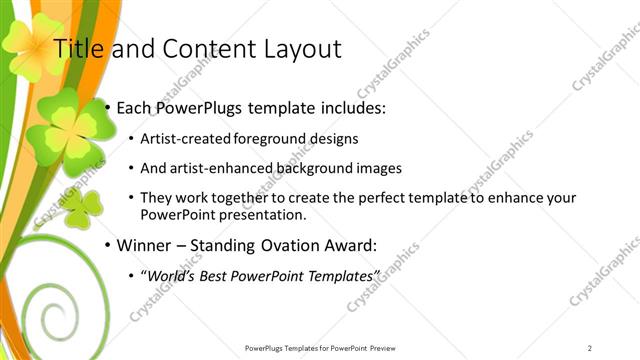 Title and Content presentation slide layout