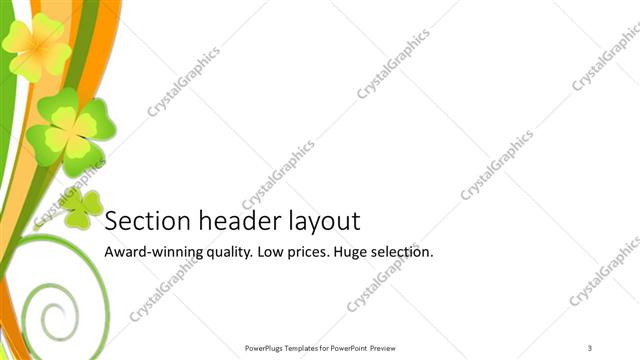 Section Header presentation slide layout