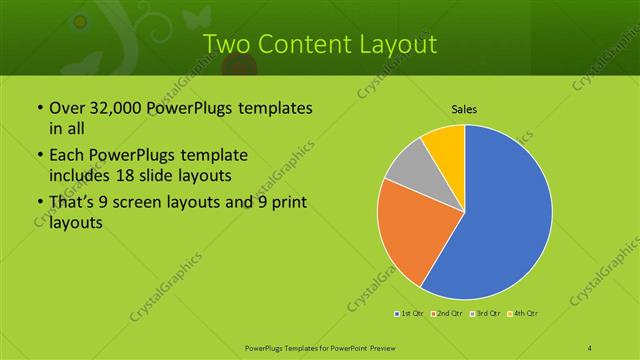 Two Content presentation slide layout