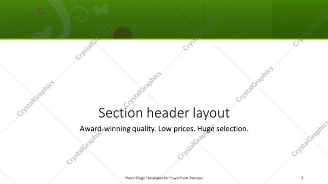 Section Header presentation slide layout