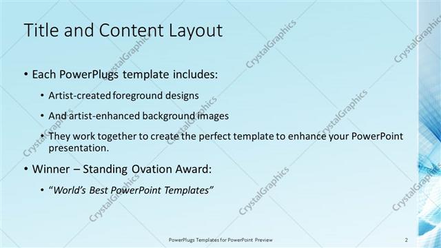 Title and Content presentation slide layout